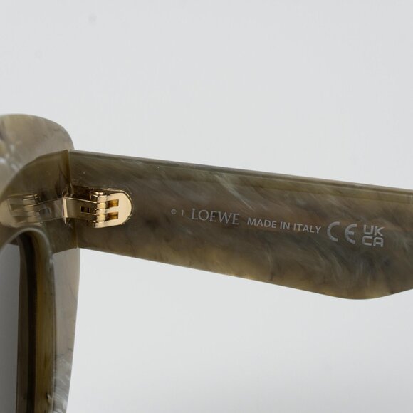 Loewe ANAGRAM Men Sunglasses Green Brown Cat Eye LW40127I 60E NEW AUTHENTIC - Picture 8 of 11